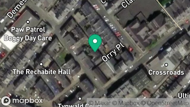 Map showing 1, PEVERIL TERRACE, DOUGLAS, ISLE OF MAN, IM1 1BS