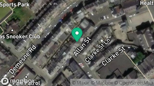Map showing 20, ALLAN STREET, DOUGLAS, ISLE OF MAN, IM1 3DH