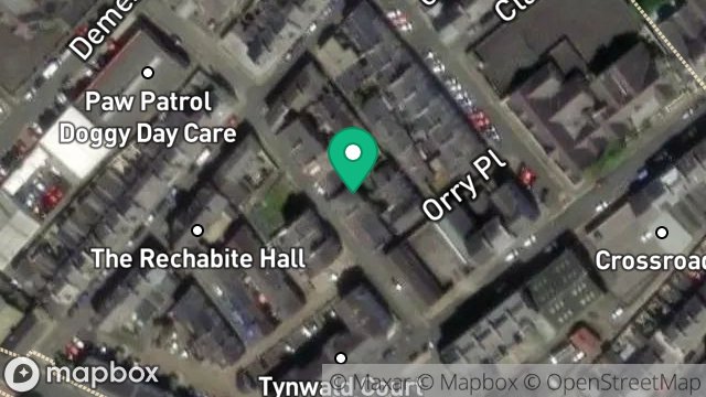 Map showing 6, ORRY STREET, DOUGLAS, ISLE OF MAN, IM1 1BW
