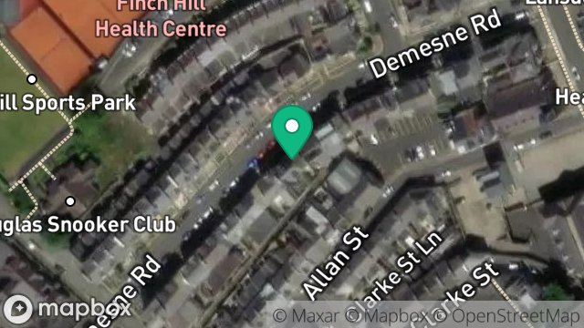 Map showing FLAT 1, 19, DEMESNE ROAD, DOUGLAS, ISLE OF MAN, IM1 3EB