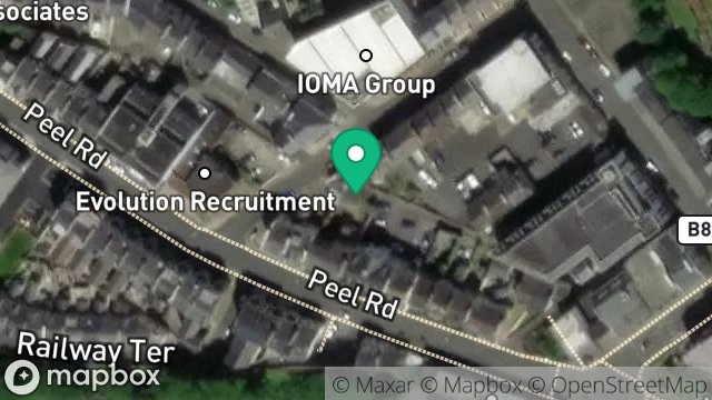 Map showing GARAGE & STORE REAR, 11, PEEL ROAD, DOUGLAS, ISLE OF MAN, IM1 4LR