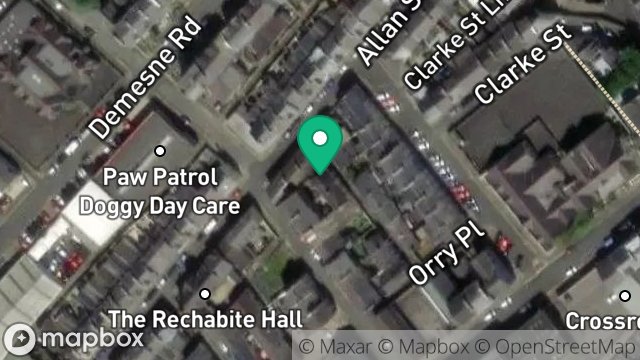 Map showing 11, PEVERIL TERRACE, DOUGLAS, ISLE OF MAN, IM1 1BS