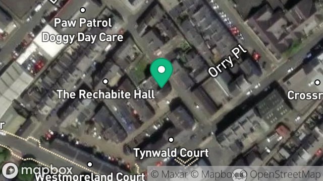 Map showing 3, ORRY STREET, DOUGLAS, ISLE OF MAN, IM1 1BW