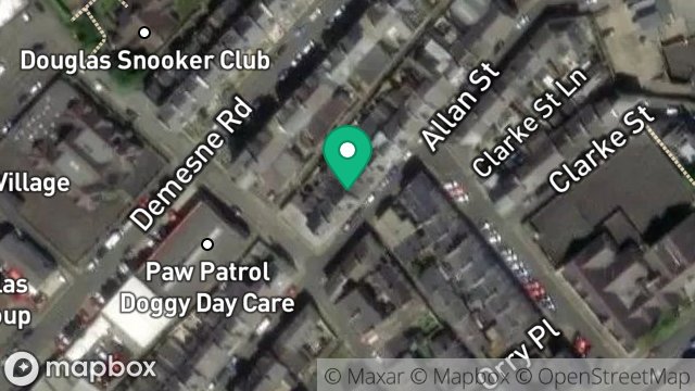 Map showing 36, ALLAN STREET, DOUGLAS, ISLE OF MAN, IM1 3DH