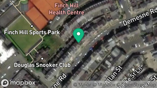 Map showing GROUND FLOOR FLAT, 24, DEMESNE ROAD, DOUGLAS, ISLE OF MAN, IM1 3DY
