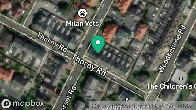 Map showing 14, THORNY ROAD, DOUGLAS, ISLE OF MAN, IM2 5ED