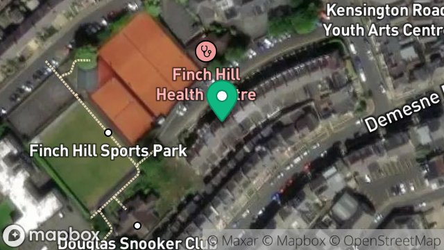 Map showing 10, GROSVENOR ROAD, DOUGLAS, ISLE OF MAN, IM1 3EN
