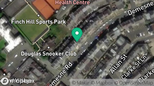 Map showing 30, DEMESNE ROAD, DOUGLAS, ISLE OF MAN, IM1 3DY