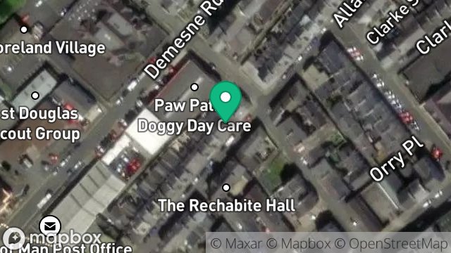 Map showing 50A, ALLAN STREET, DOUGLAS, ISLE OF MAN, IM1 3DN