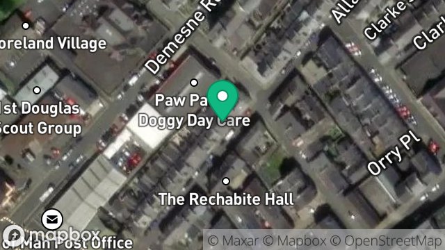 Map showing 50A, ALLAN STREET, DOUGLAS, ISLE OF MAN, IM1 3DN