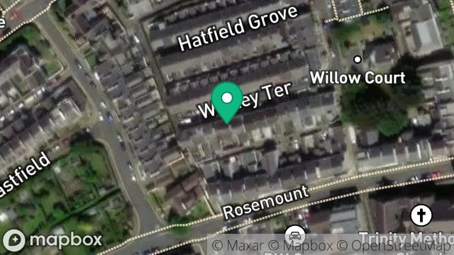 Map showing 17, WESLEY TERRACE, DOUGLAS, ISLE OF MAN, IM1 3HG