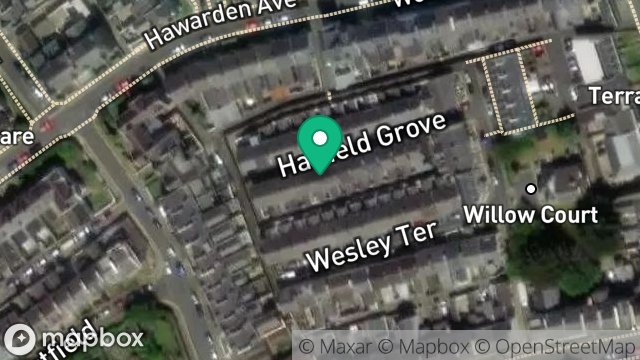 Map showing 15, HATFIELD GROVE, DOUGLAS, ISLE OF MAN, IM1 3HE