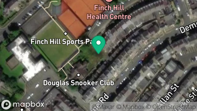 Map showing BAKEHOUSE AND GARAGE, GROSVENOR ROAD, DOUGLAS, ISLE OF MAN, IM1 3EN