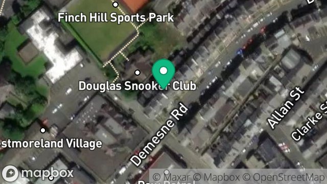 Map showing FLAT 3, 40, DEMESNE ROAD, DOUGLAS, ISLE OF MAN, IM1 3DY