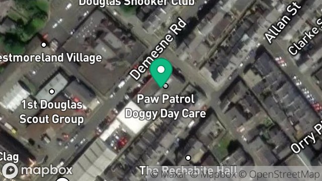 Map showing MANX CAR & COMMERCIAL SUPPLIES LTD, DEMESNE ROAD, DOUGLAS, ISLE OF MAN, IM1 3DS