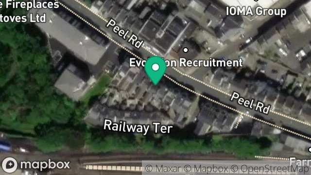 Map showing 33, PEEL ROAD, DOUGLAS, ISLE OF MAN, IM1 4LU