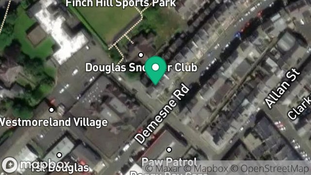 Map showing 44, DEMESNE ROAD, DOUGLAS, ISLE OF MAN, IM1 3DY