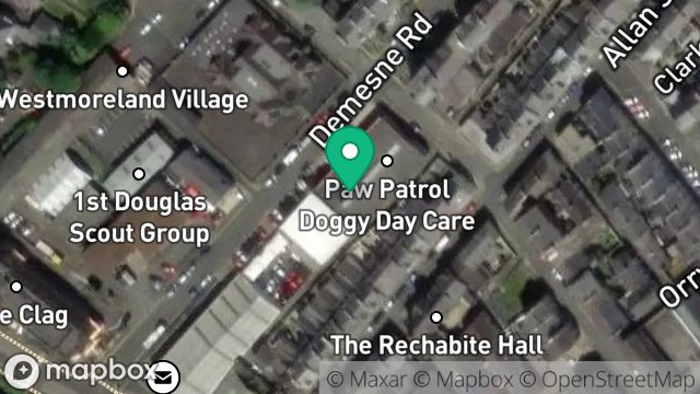 Map showing STORE, DEMESNE ROAD, DOUGLAS, ISLE OF MAN, IM1 3DS