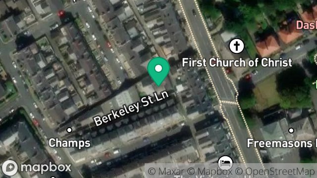 Map showing 2A, BERKELEY STREET LANE, DOUGLAS, ISLE OF MAN, IM2 3RN