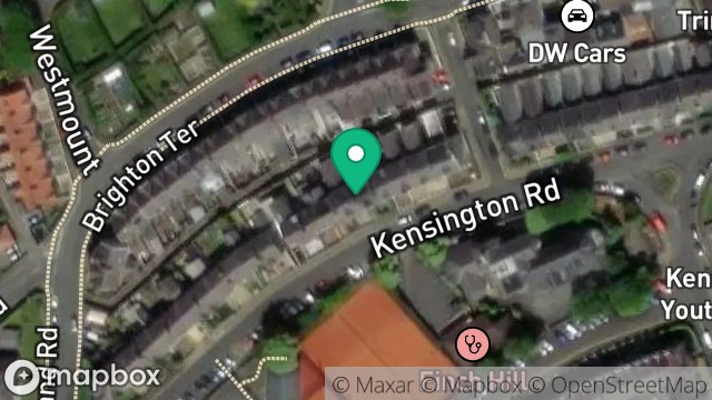 Map showing FLAT 1, 20, KENSINGTON ROAD, DOUGLAS, ISLE OF MAN, IM1 3EP