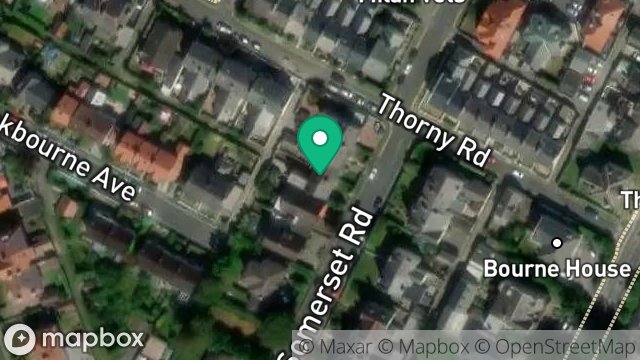 Map showing HILLCROFT, SOMERSET ROAD, DOUGLAS, ISLE OF MAN, IM2 5AE