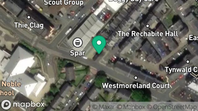Map showing TREGELLIS BUILDING, WESTMORELAND ROAD, DOUGLAS, ISLE OF MAN, IM1 4AD