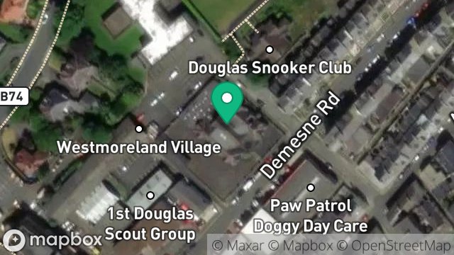 Map showing ISLE OF MAN EDUCATION, BALLACLOAN INFANTS SCHOOL, DEMESNE ROAD, DOUGLAS, ISLE OF MAN, IM1 3DX