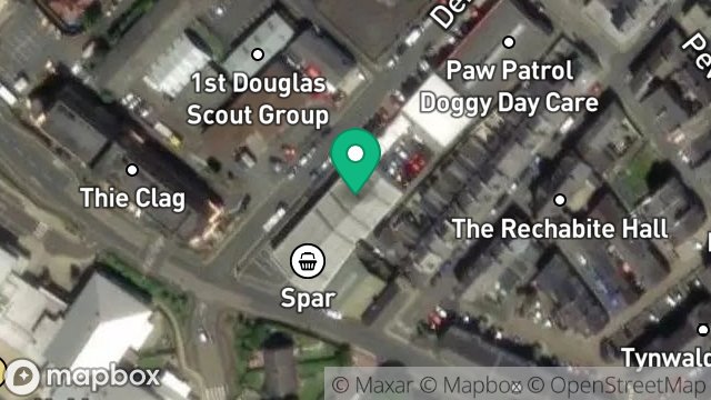 Map showing SALON ROUGE, DIAMOND HOUSE, DEMESNE ROAD, DOUGLAS, ISLE OF MAN, IM1 3DS