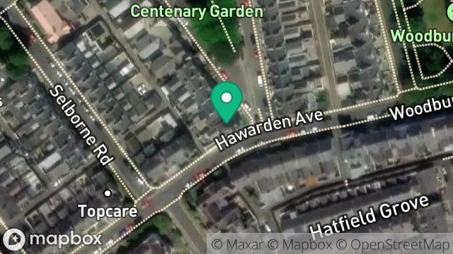 Map showing 1, QUEENS TERRACE, DOUGLAS, ISLE OF MAN, IM1 4BZ