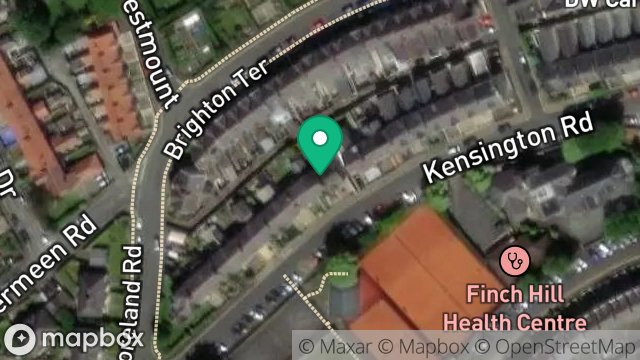Map showing 25, KENSINGTON ROAD, DOUGLAS, ISLE OF MAN, IM1 3EW
