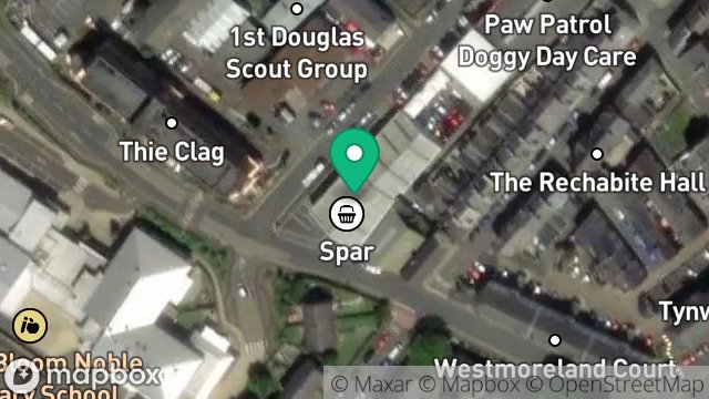 Map showing SHOP, WESTMORELAND ROAD, DOUGLAS, ISLE OF MAN, IM1 4AH