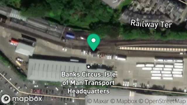Map showing SIGNAL BOX, RAILWAY STATION, BANKS CIRCUS, DOUGLAS, ISLE OF MAN, IM1 4LL