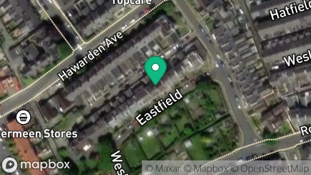 Map showing 7, EASTFIELD, DOUGLAS, ISLE OF MAN, IM1 4AU