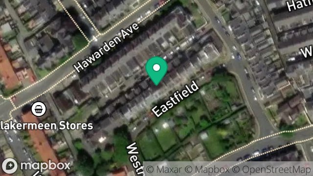 Map showing 9, EASTFIELD, DOUGLAS, ISLE OF MAN, IM1 4AU