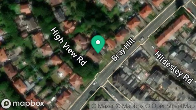 Map showing 2, HIGH VIEW ROAD, DOUGLAS, ISLE OF MAN, IM2 5BQ