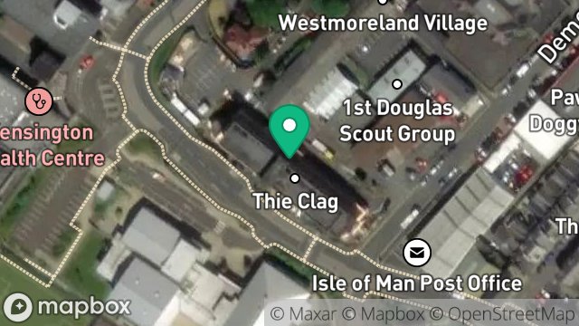 Map showing NURSES HOME, WESTMORELAND ROAD, DOUGLAS, ISLE OF MAN, IM1 4AJ