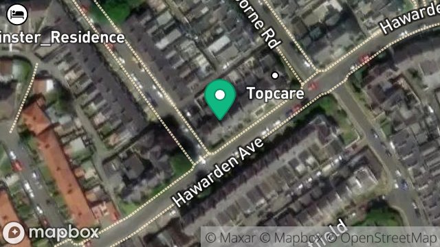 Map showing 22, HAWARDEN AVENUE, DOUGLAS, ISLE OF MAN, IM1 4BS
