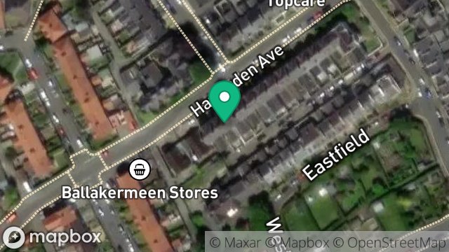 Map showing 39, HAWARDEN AVENUE, DOUGLAS, ISLE OF MAN, IM1 4BW