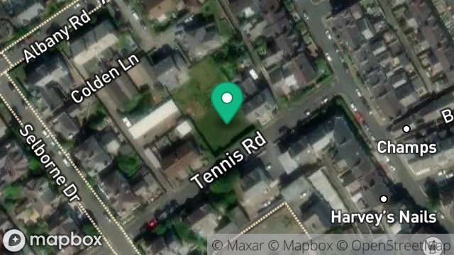 Map showing PLOT WEST OF 4, TENNIS ROAD, DOUGLAS, ISLE OF MAN, IM2 3LN