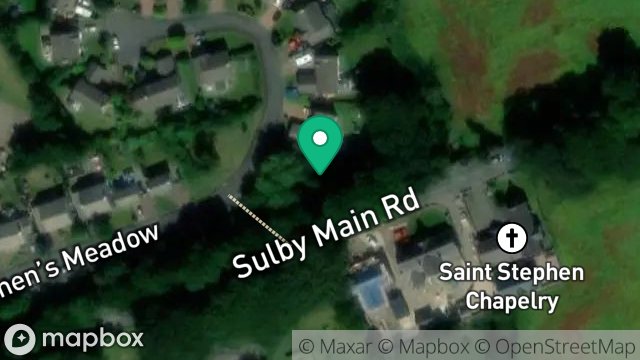 Map showing PLOT OF LAND AT, ST STEPHENS MEADOW, SULBY, ISLE OF MAN, IM7 3DA