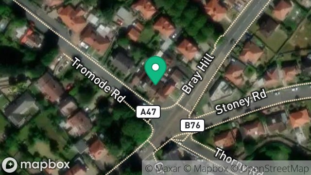 Map showing THANEHURST, TROMODE ROAD, DOUGLAS, ISLE OF MAN, IM2 5EH