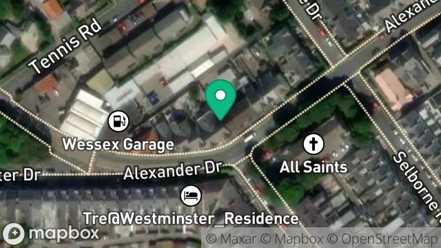 Map showing 1, MARLBOROUGH TERRACE, DOUGLAS, ISLE OF MAN, IM2 3QJ