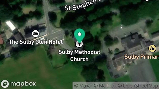 Map showing SULBY CHAPEL, MAIN ROAD, SULBY, ISLE OF MAN, IM7 2HP
