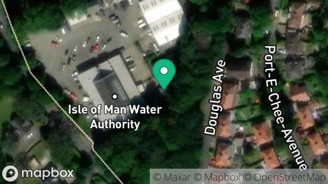 Map showing STORAGE BUILDINGS, IOM WATER AUTHORITY, TROMODE ROAD, DOUGLAS, ISLE OF MAN, IM2 5PA
