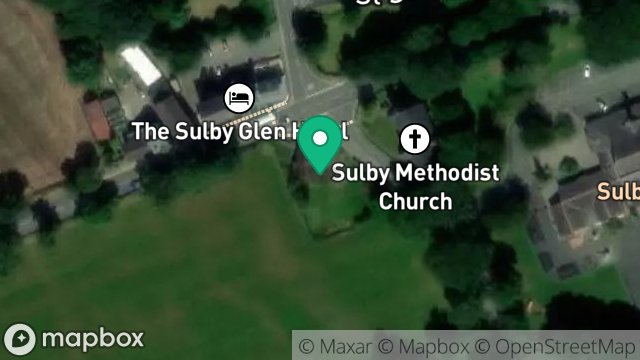Map showing GARA AALIN, MAIN ROAD, SULBY, ISLE OF MAN, IM7 2HR