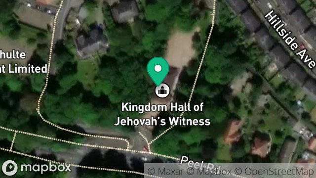Map showing KINGDOM HALL OF JEHOVAHS WITNESSES, BELMONT HILL, DOUGLAS, ISLE OF MAN, IM1 4NT