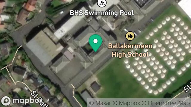 Map showing BALLAKERMEEN HIGH SCHOOL, ST. CATHERINES DRIVE, DOUGLAS, ISLE OF MAN, IM1 4BE
