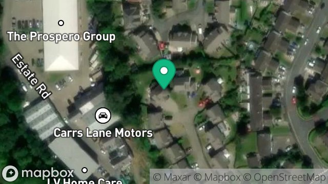 Map showing 12, TROMODE GREEN, ONCHAN, ISLE OF MAN, IM2 5NT