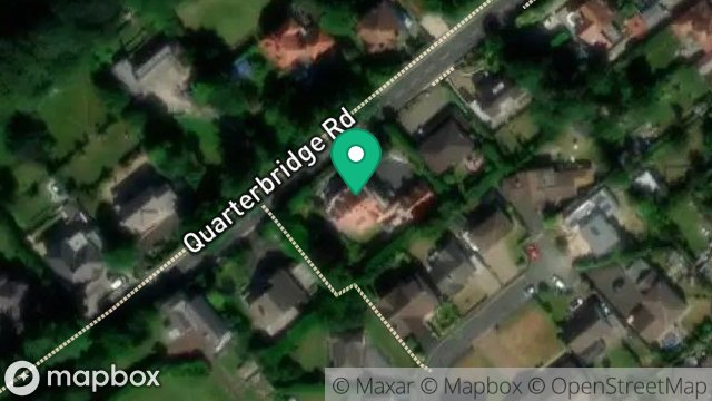 Map showing THE GARTH, QUARTERBRIDGE ROAD, DOUGLAS, ISLE OF MAN, IM2 3RG