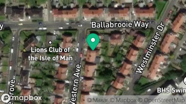 Map showing 5, WESTERN AVENUE, DOUGLAS, ISLE OF MAN, IM1 4EP